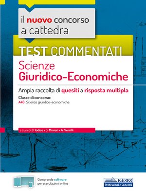 cover image of Test commentati Scienze Giuridico-Economiche